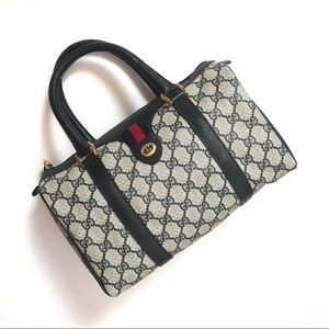 Authentic Gucci Vintage GG Monogram Boston Handbag